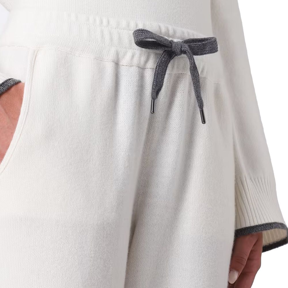 White Cashmere Casual Pants