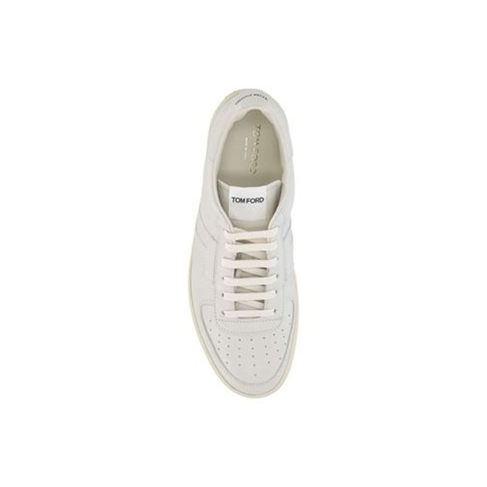 White Calfskin Low Top Sneakers