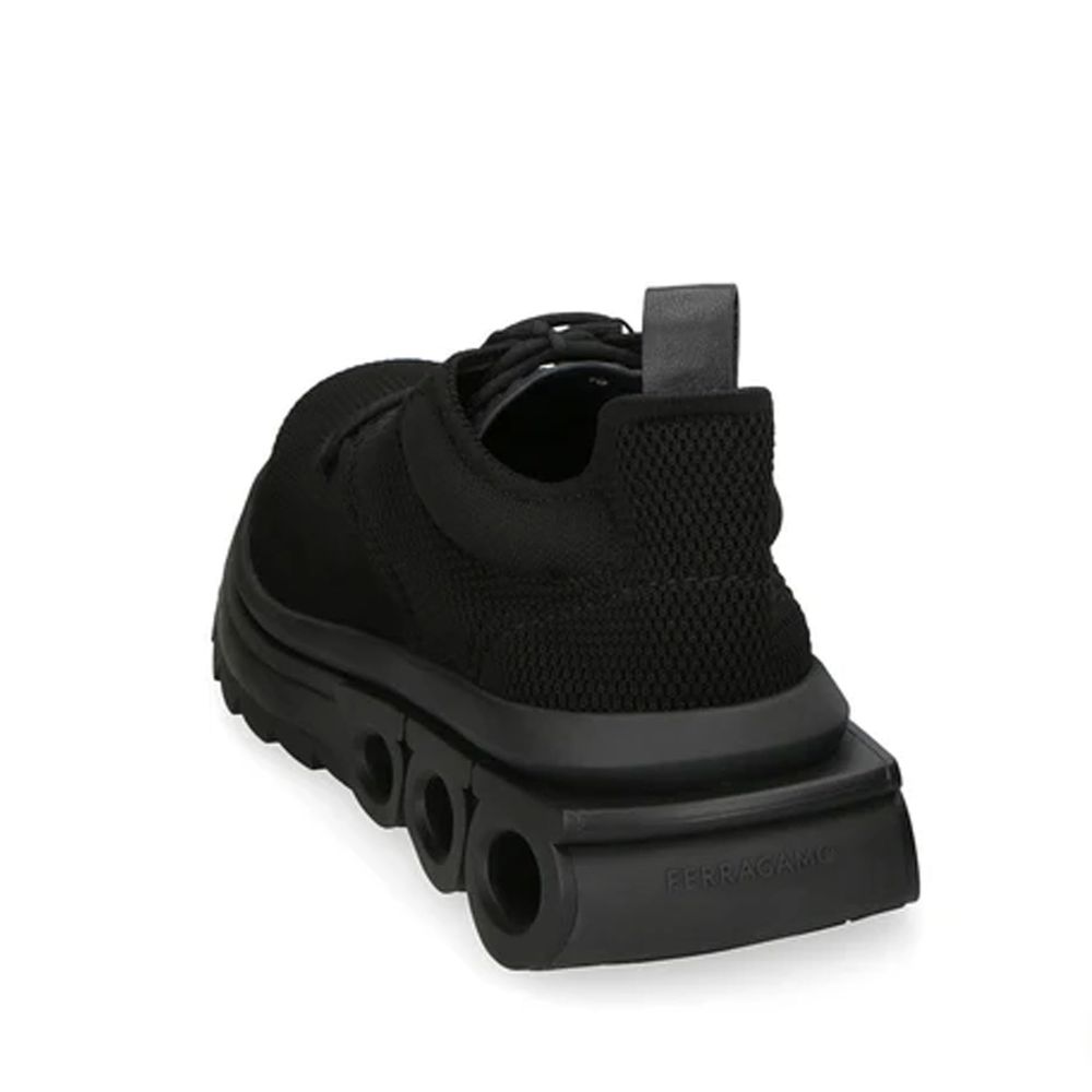 Black Fabric Athletic Sneakers