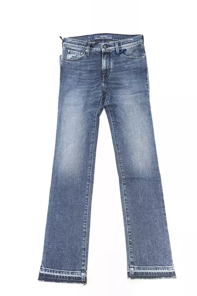 Blue Cotton Slim Fit Jeans
