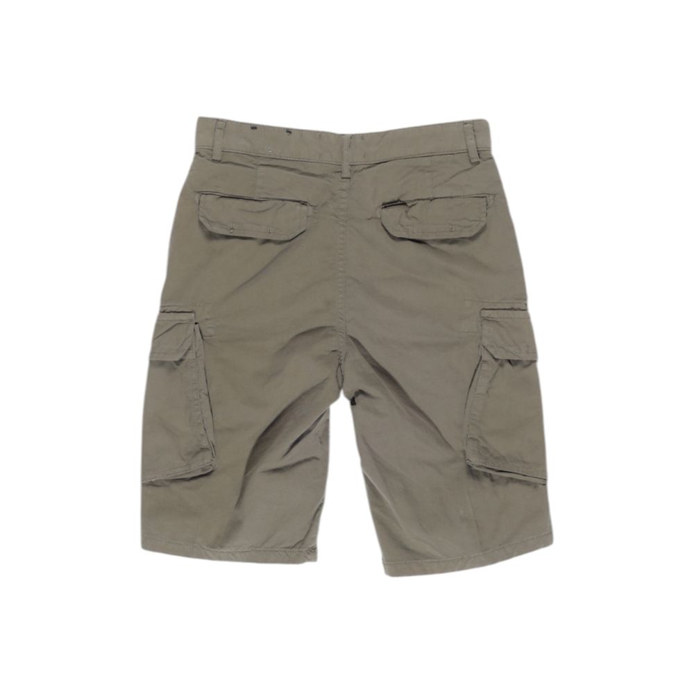 Green Cotton Bermuda Shorts