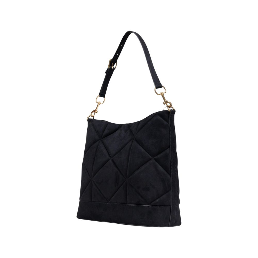 Black Suede Leather Handbag