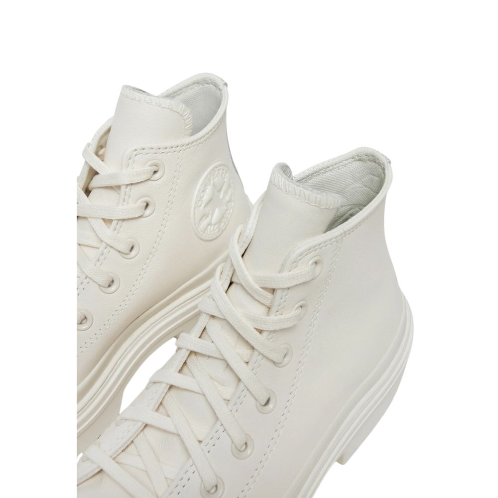 White Recycled Leather High Heel Pumps
