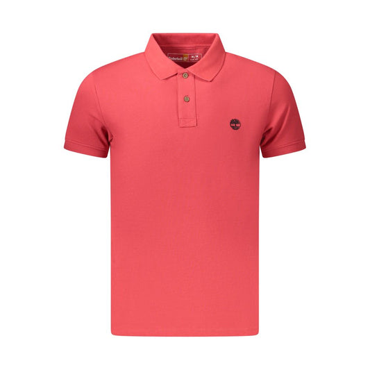 Red Cotton Men Polo Shirt