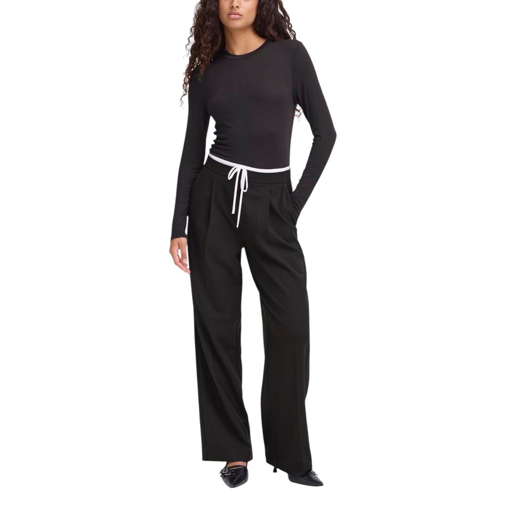 Black Polyester Pants