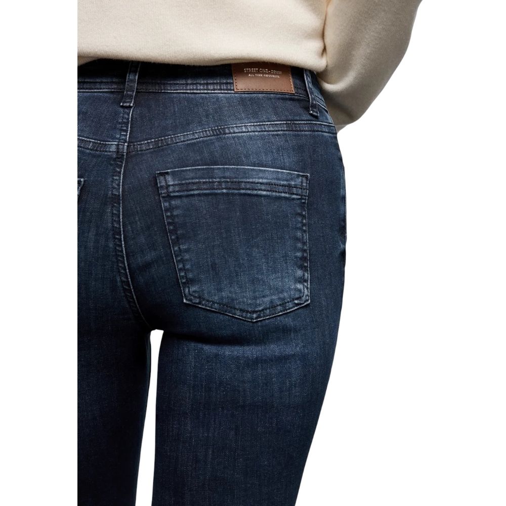 Blue Cotton Skinny Jeans