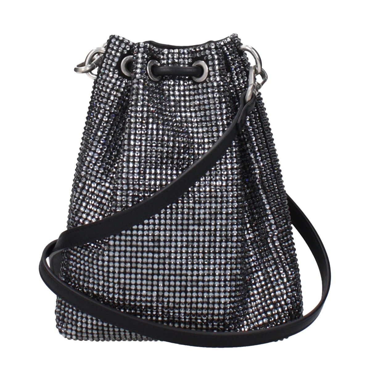 Black Satin Crossbody Bag