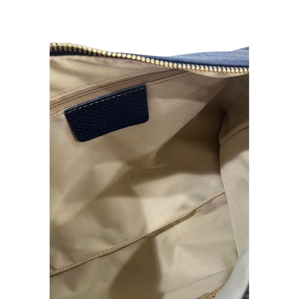 Blue Cowhide Clutch Bag