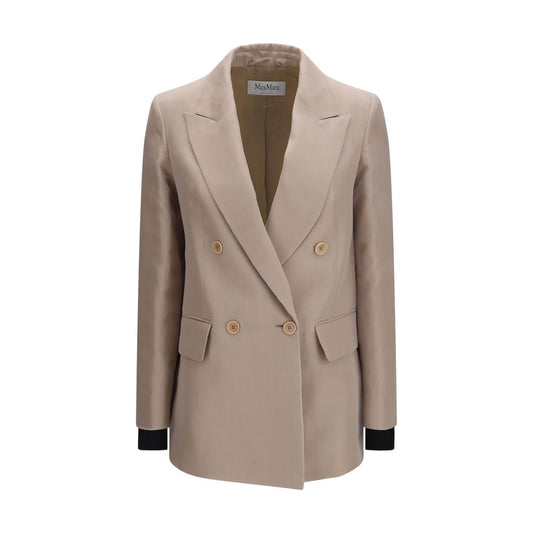 Beige Silk Blazer
