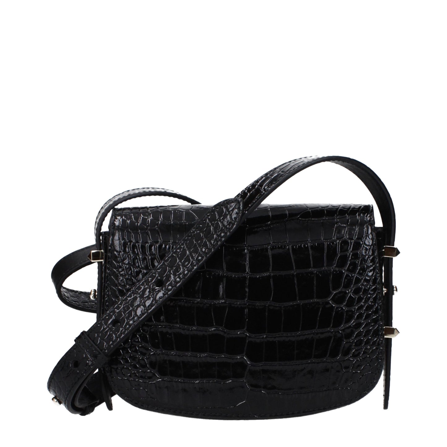 Black Leather Crossbody Bag