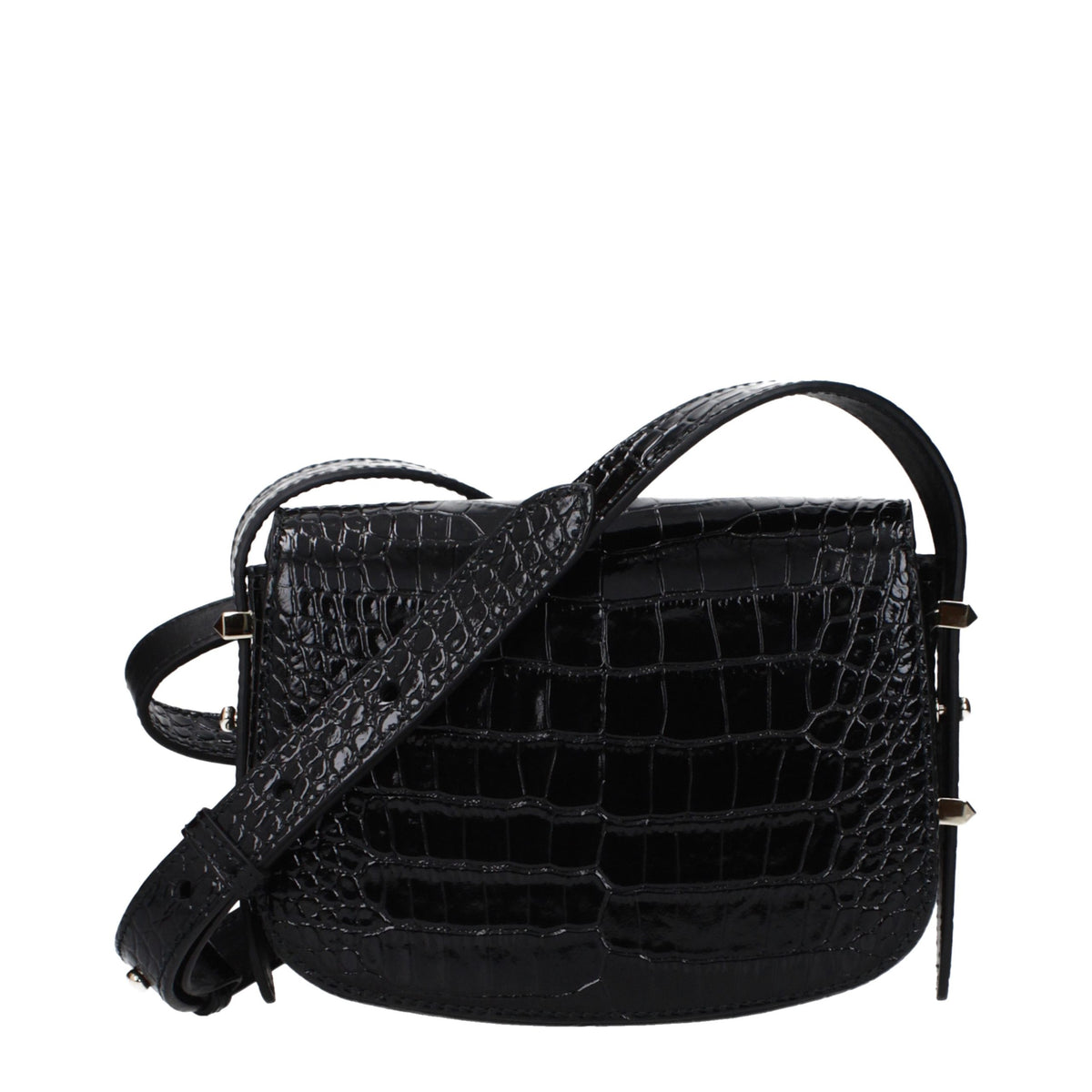 Black Leather Crossbody Bag