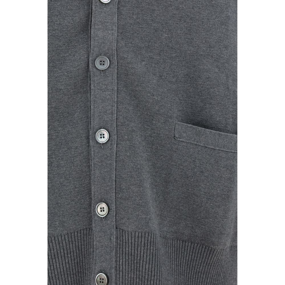 Gray Cotton Cardigan