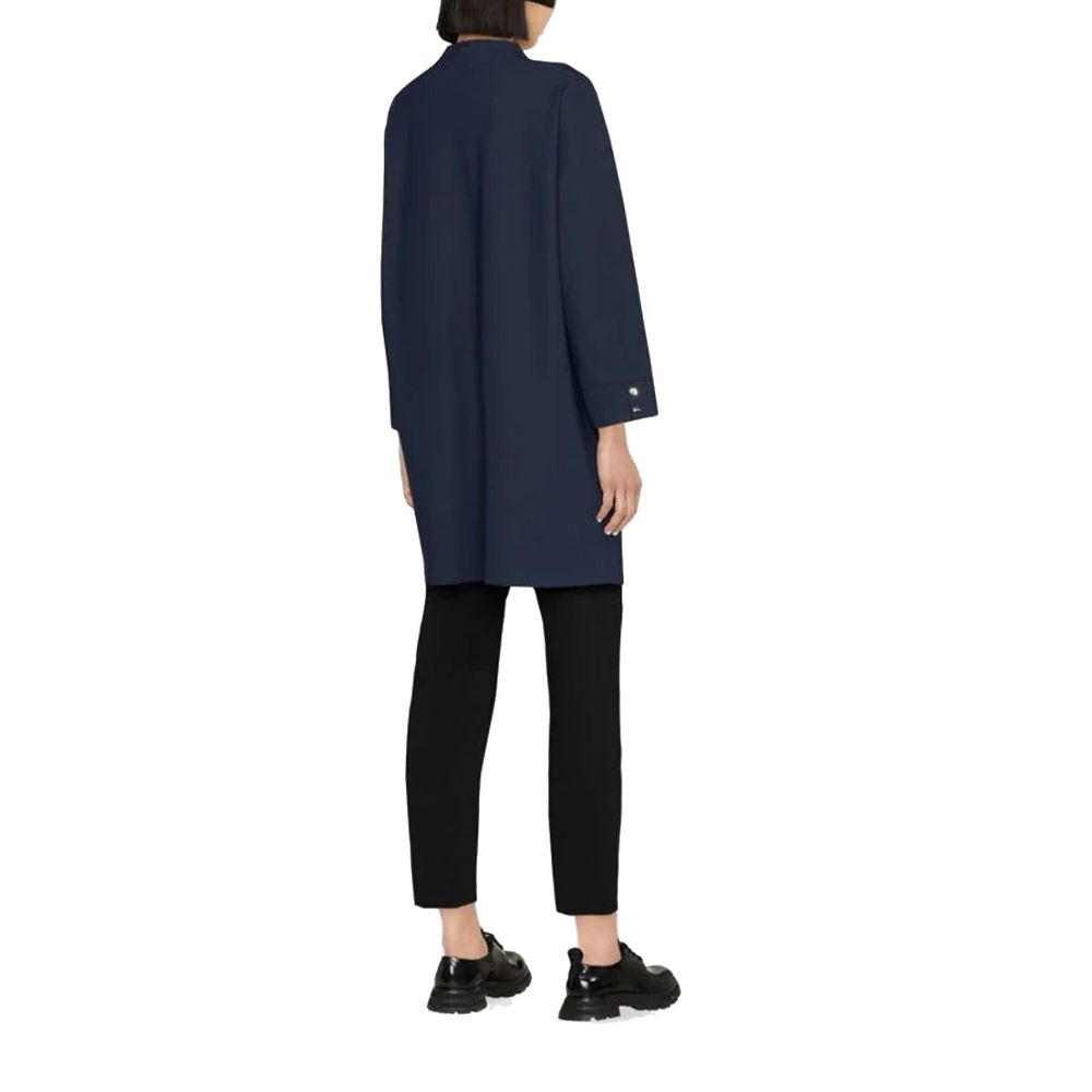 Blue Elastane Coat