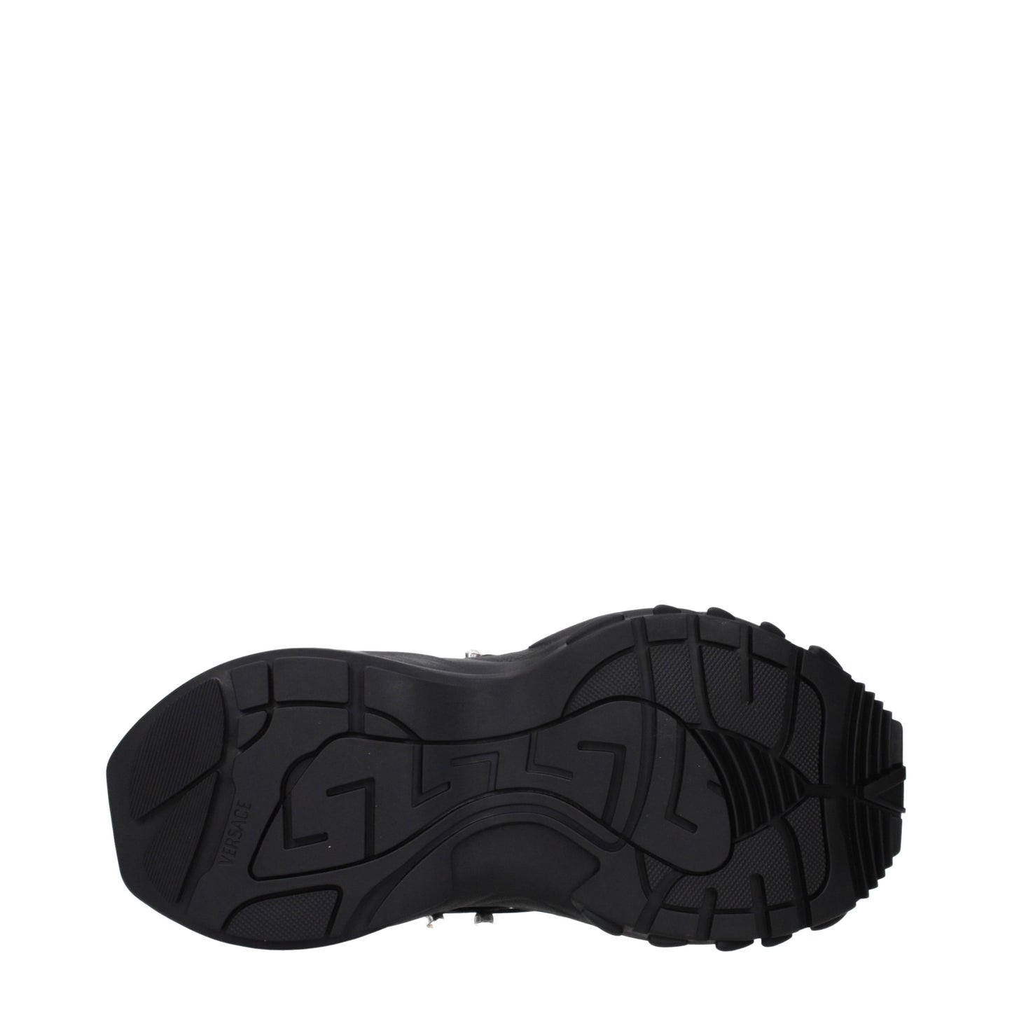 Black Fabric Chunky Sneakers