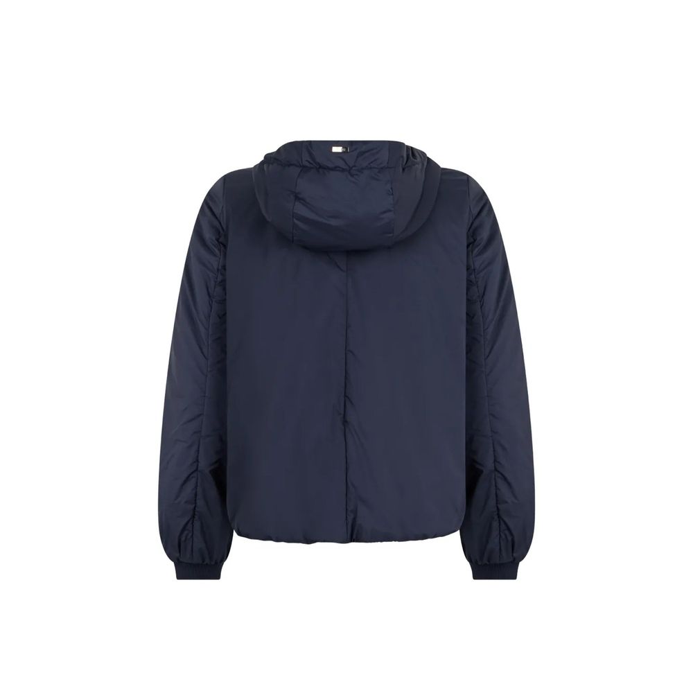 Blue Polyamide Full-Length Jacket