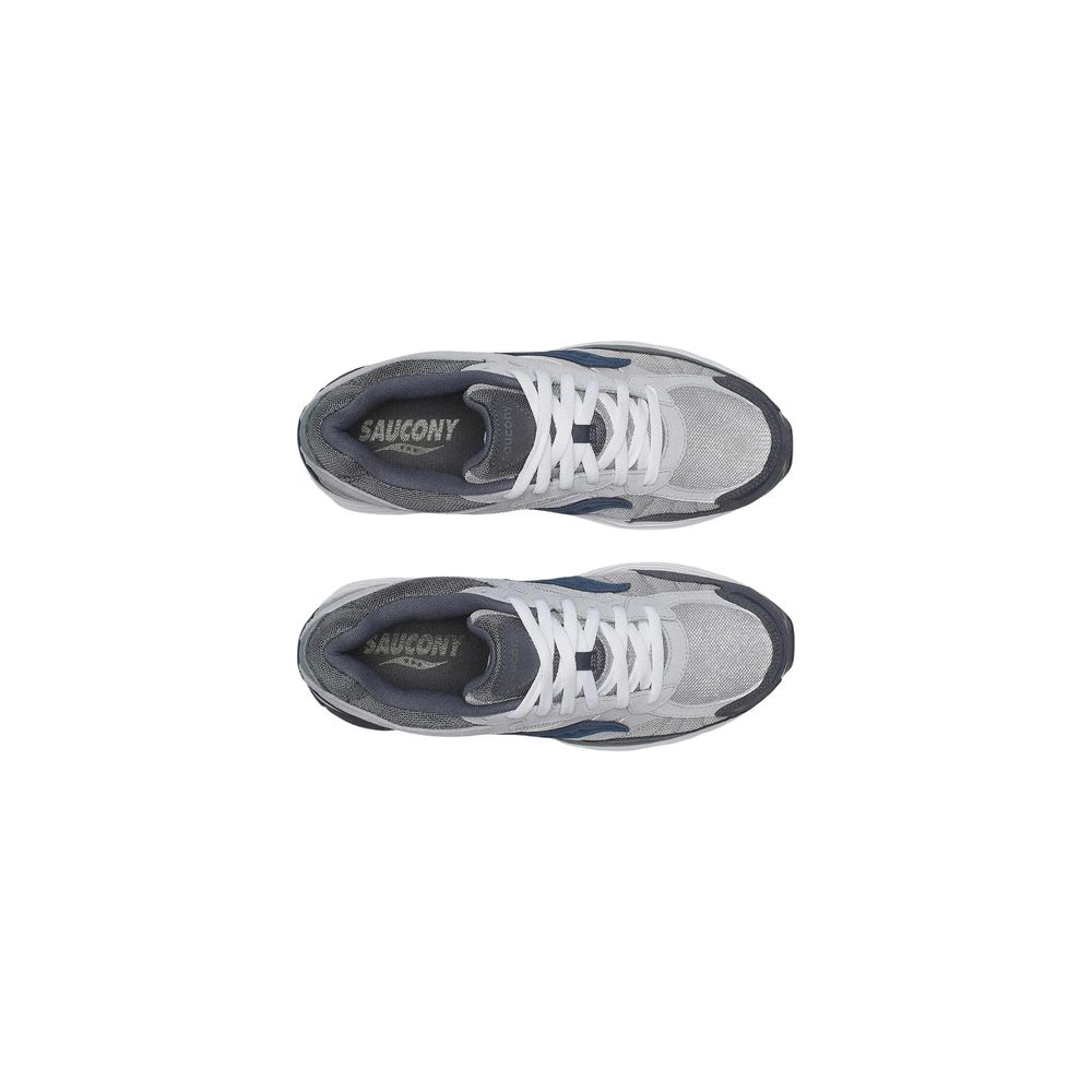 Gray Synthetic Athletic Sneakers