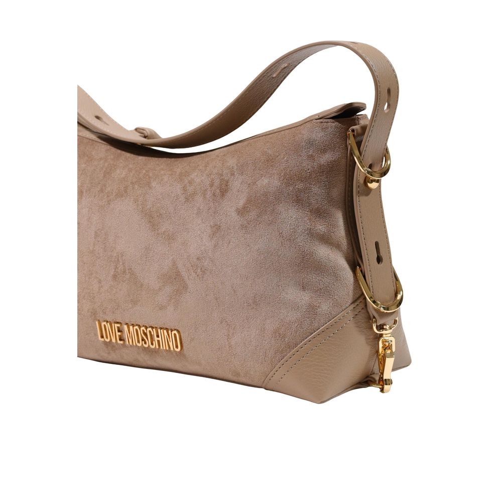 Beige Polyester Handbag