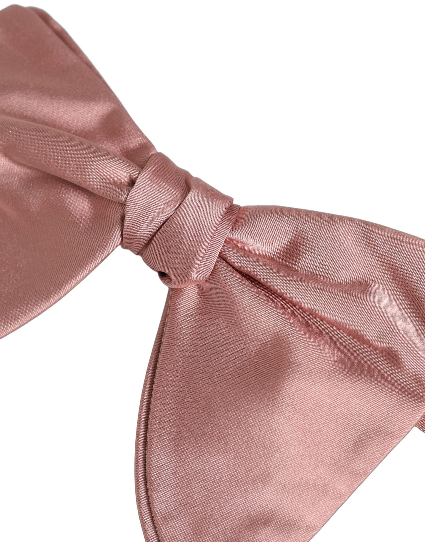 Men Pink 100% Silk Adjustable Neck Papillon Bow Tie