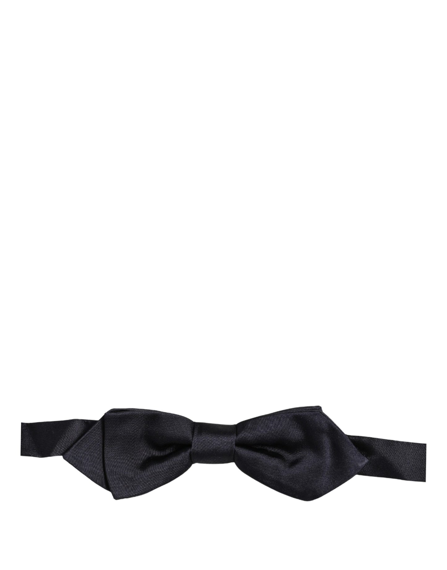 Men Dark Blue 100% Silk Adjustable Neck Papillon Bow Tie