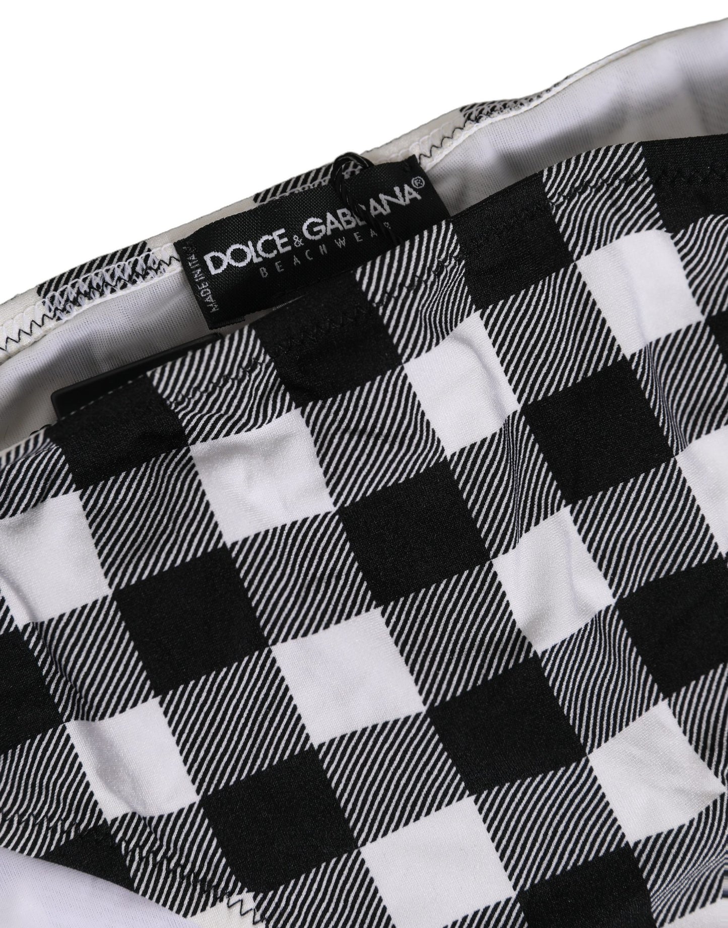 Black White Checkered Beachwear Bikini Bottom