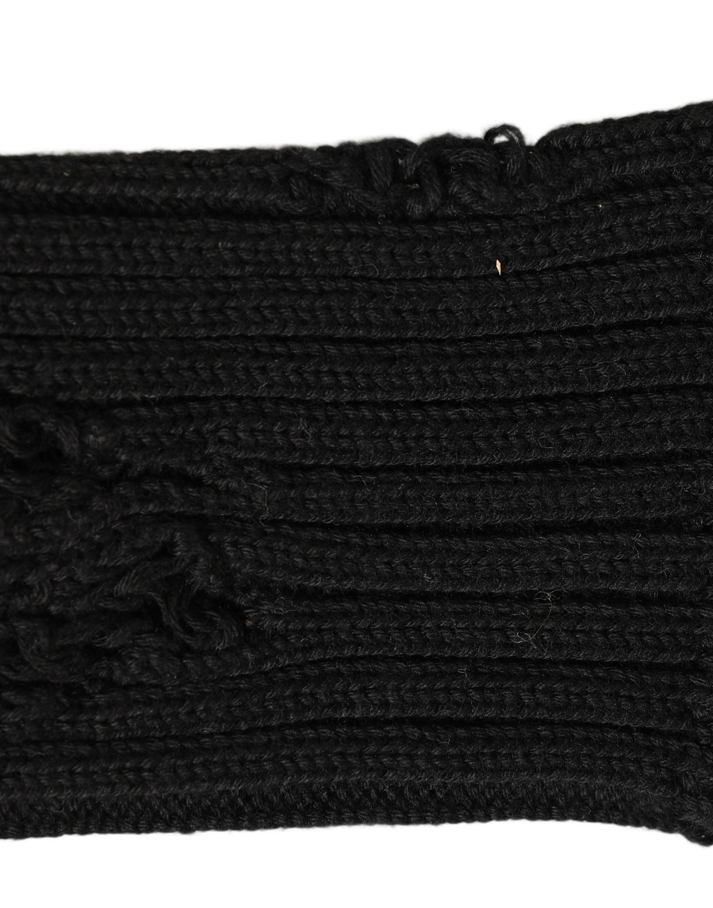 Black Cotton Distressed Mid Calf Accessory Socks