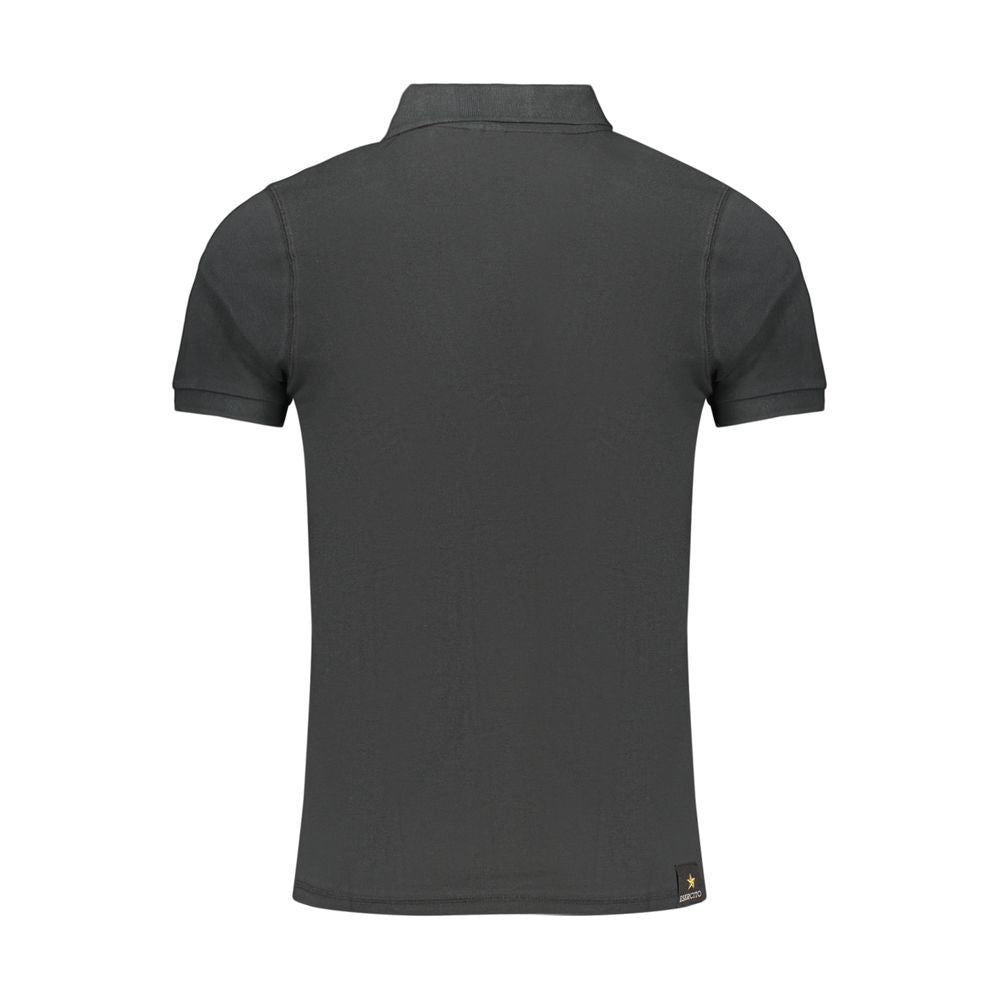 Black Cotton Polo Shirt