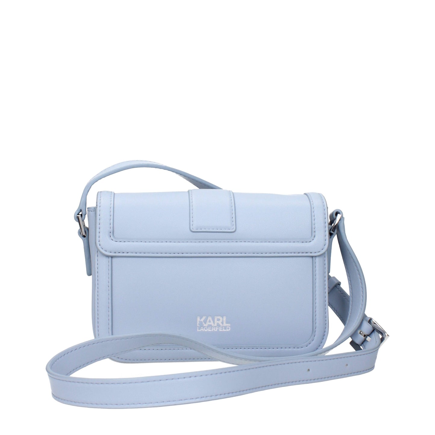 Light Blue Leather Crossbody Bag