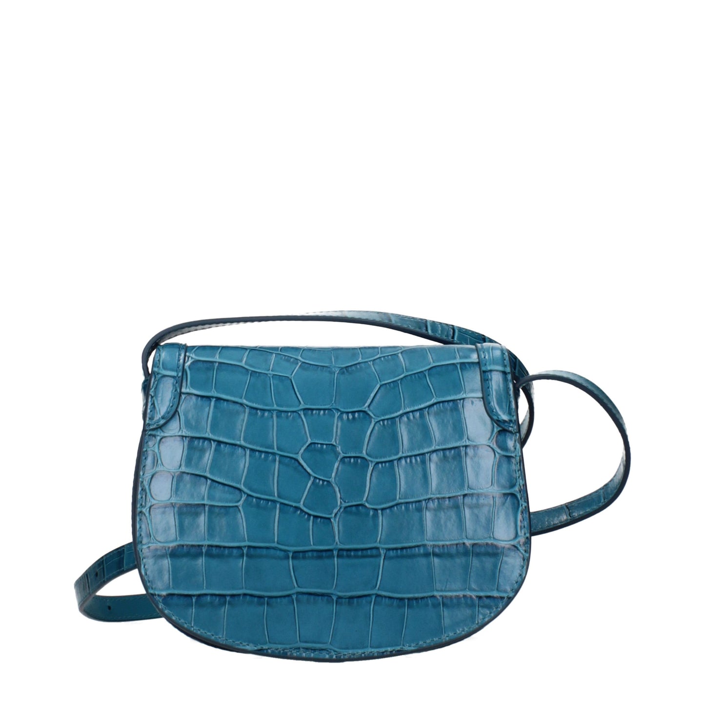Light Blue Leather Crossbody Bag