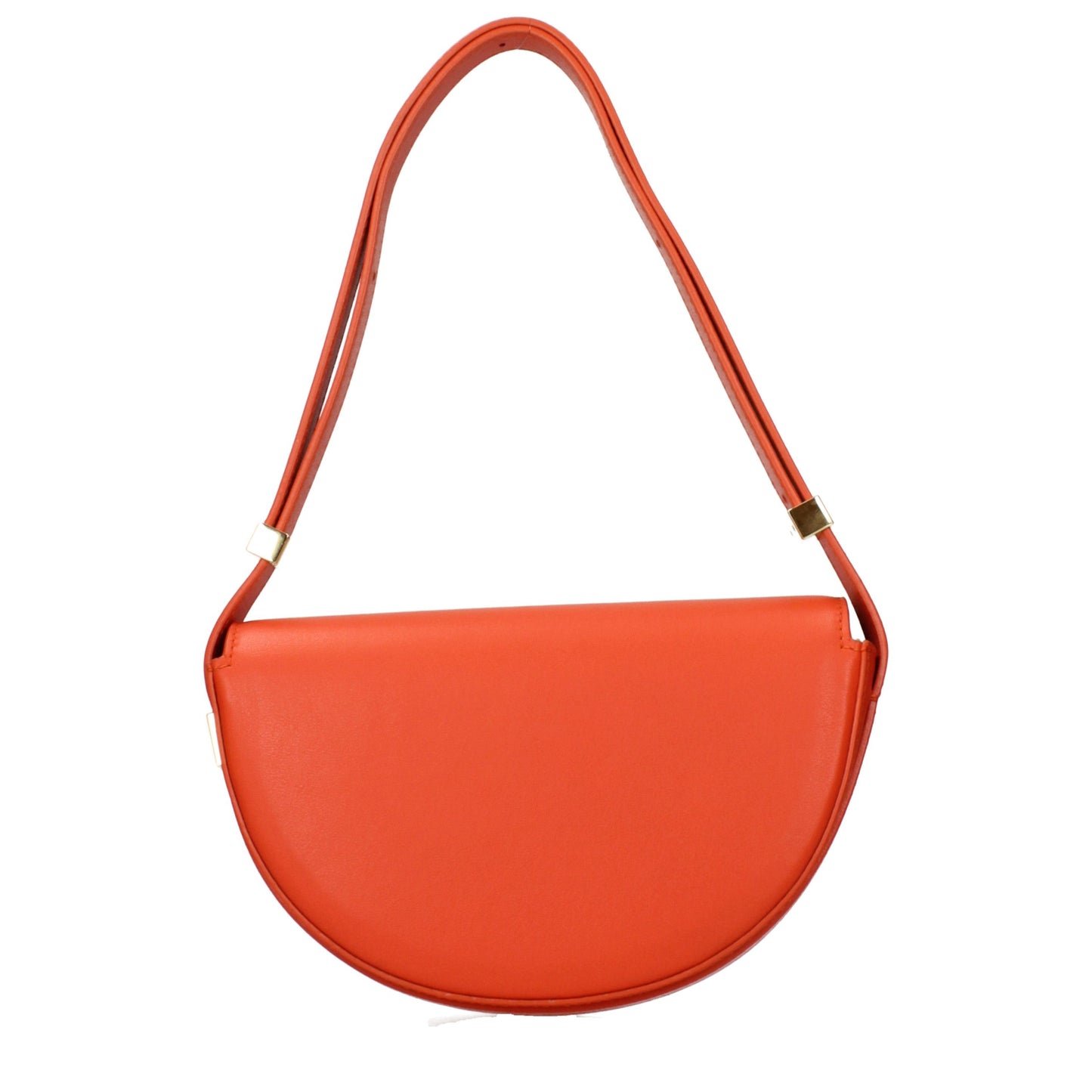Orange Leather Shoulder Bag