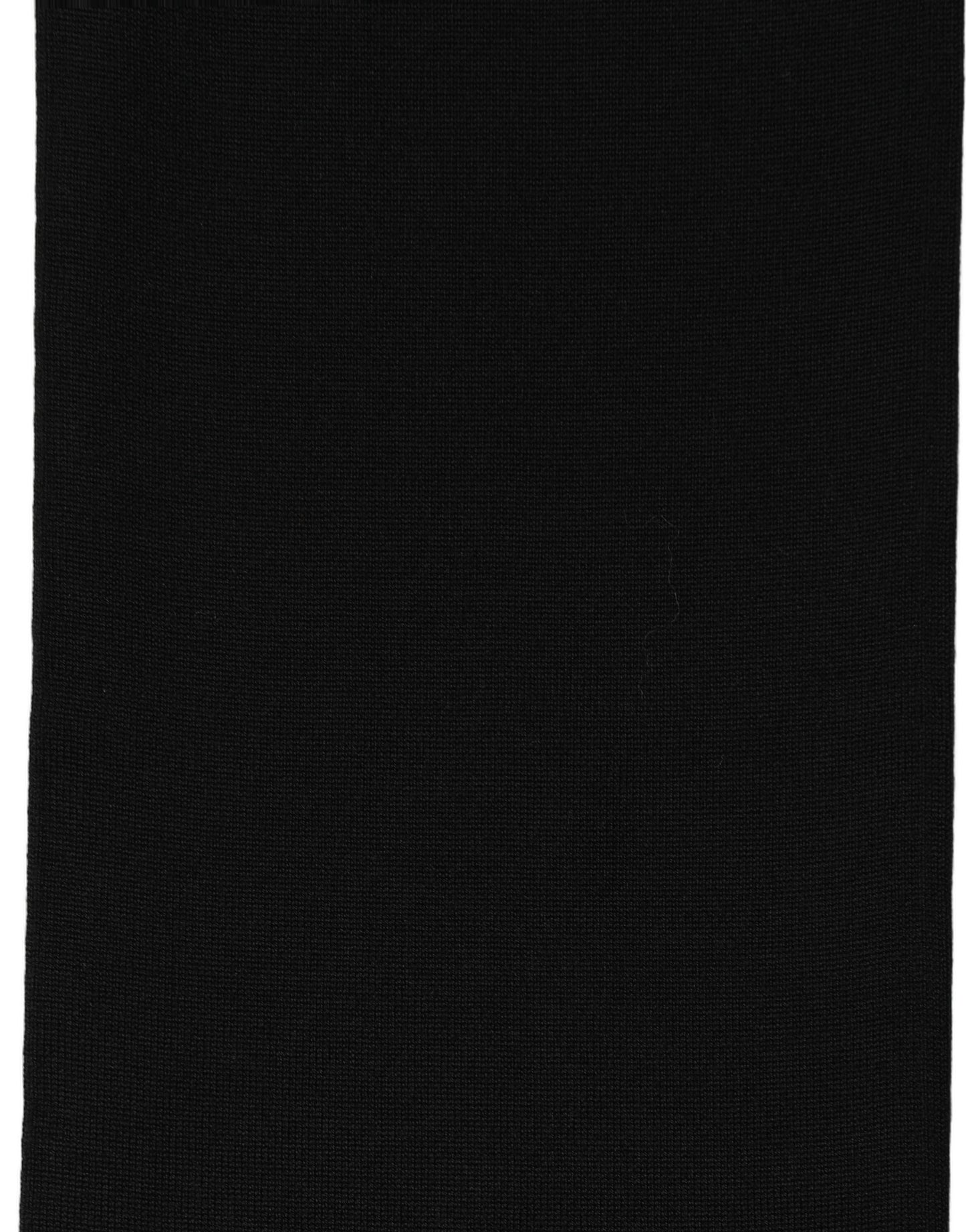 Black Wool Knitted Neck Shawl Foulard Scarf