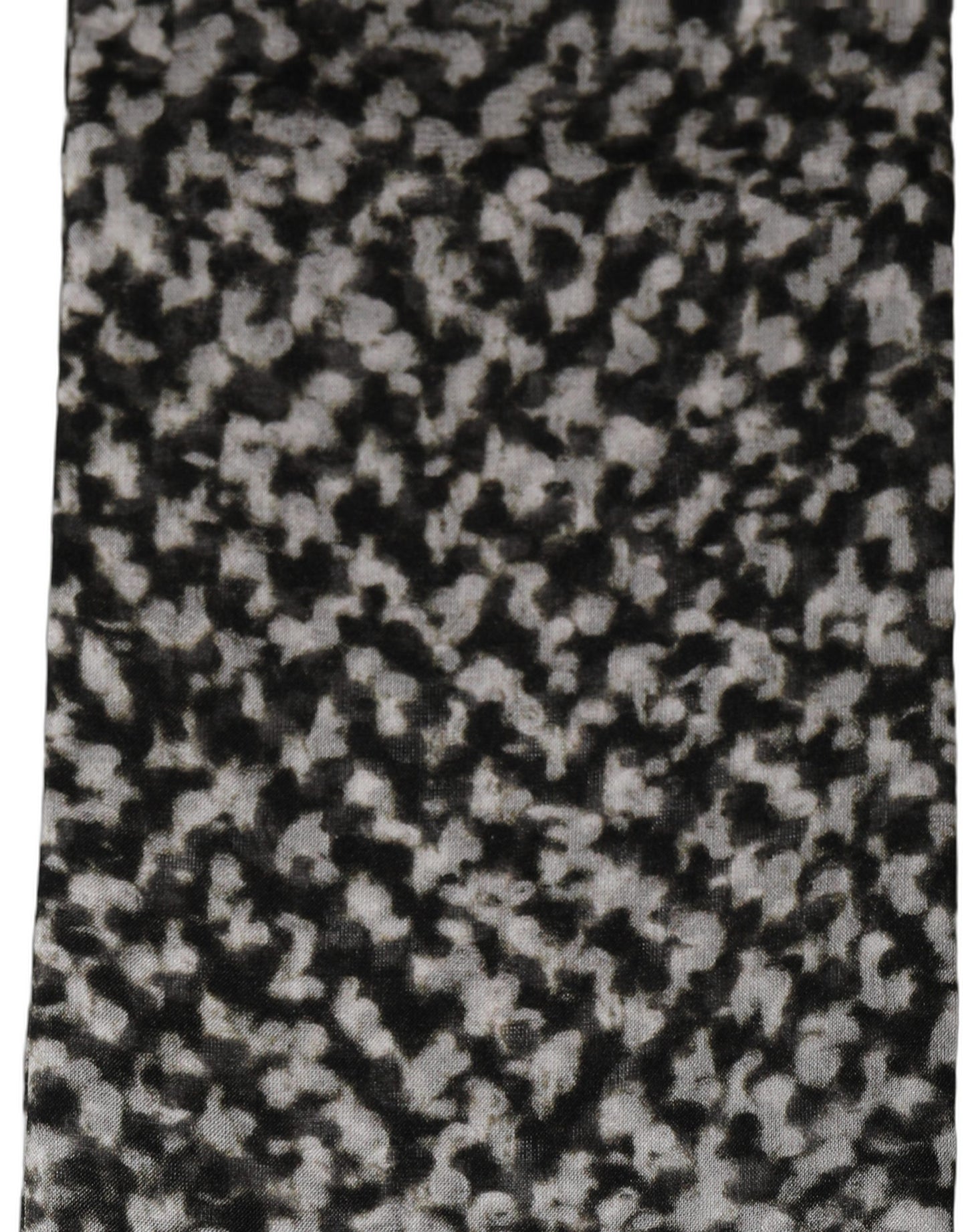 Black White Herringbone Tweed Shawl Scarf