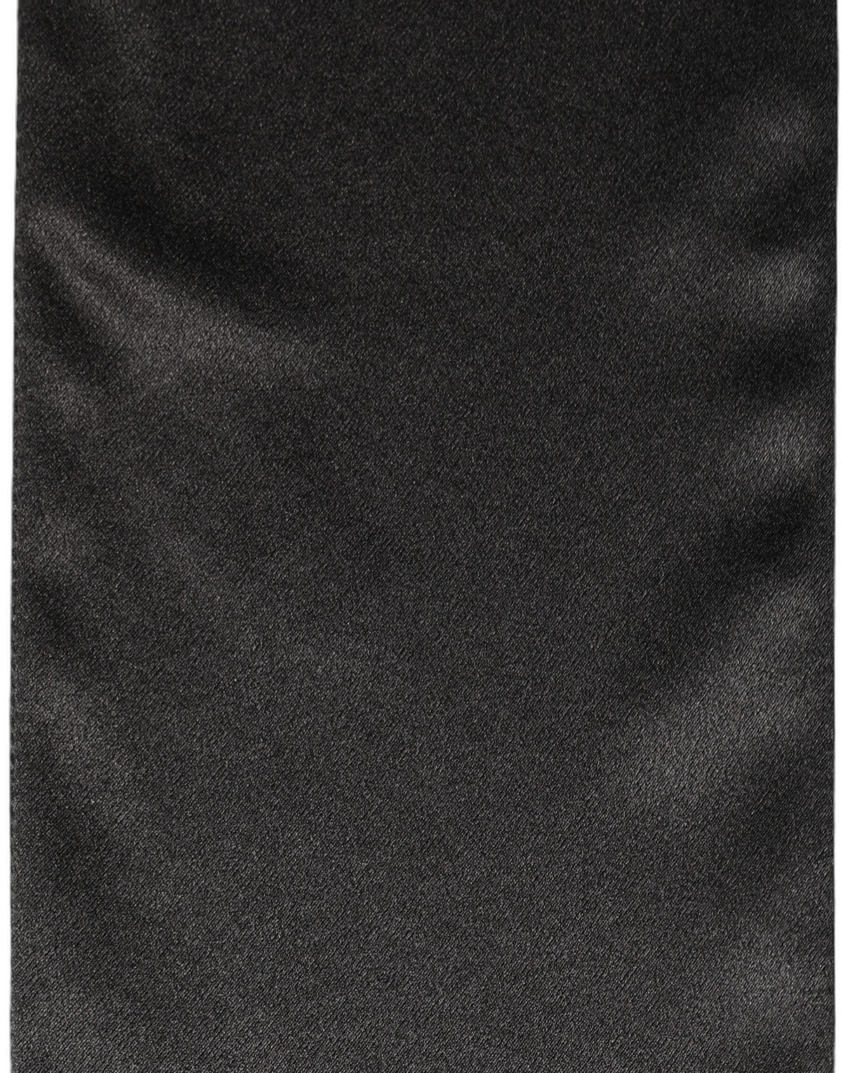 Men Black Satin Silk Skinny Neck Shawl Scarf
