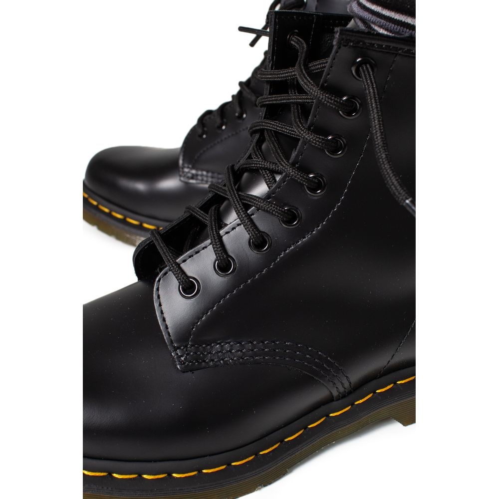 Black Leather Athletic Sneakers