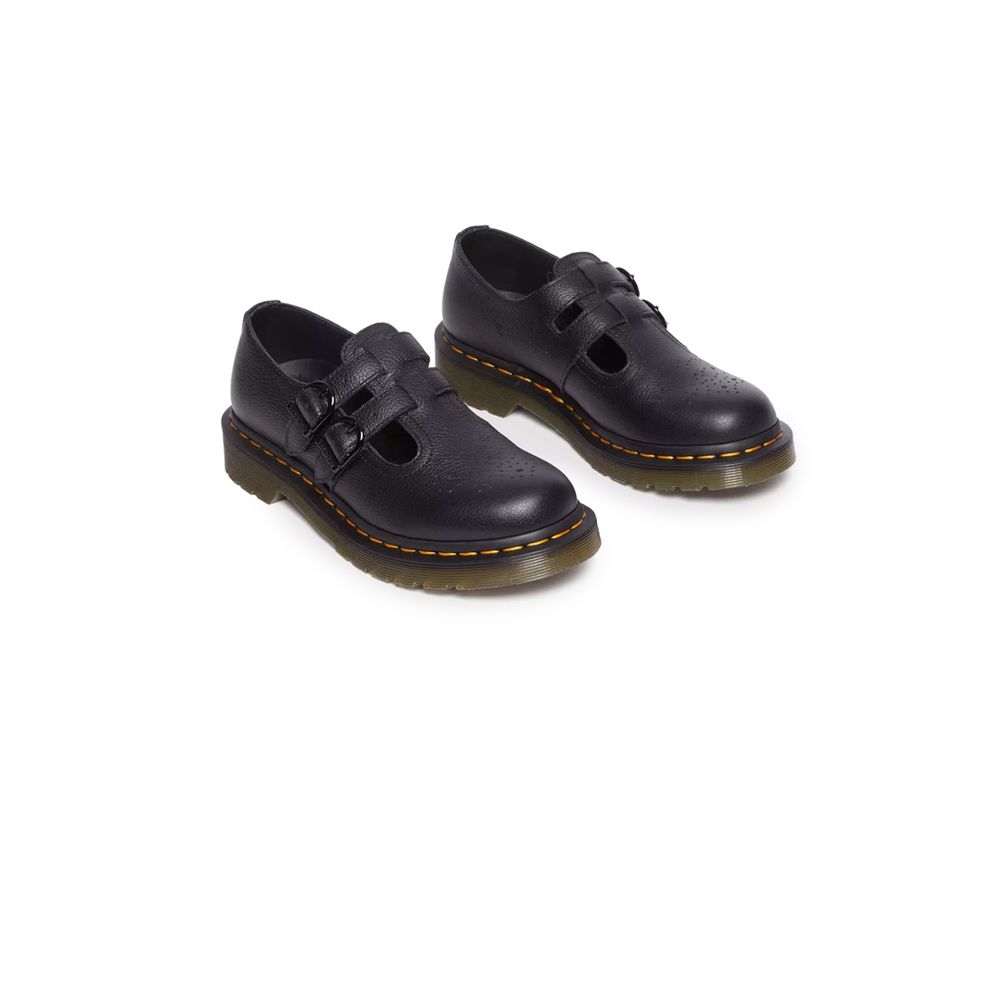 Black Leather Platform Pumps