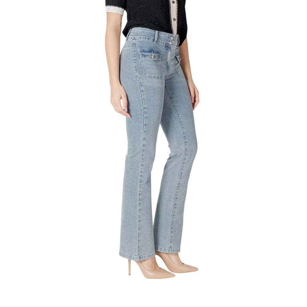 Blue Cotton Skinny Jeans