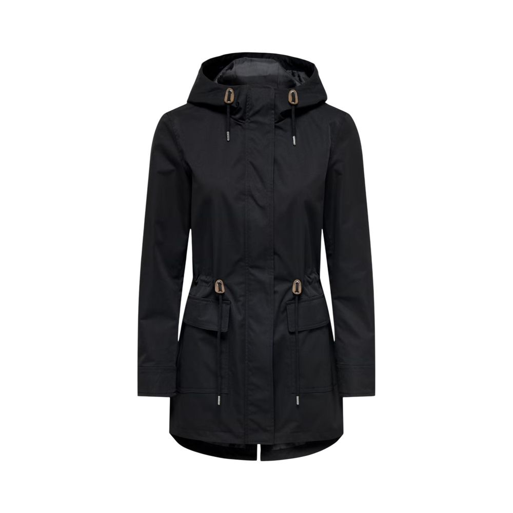 Black Polyester Parka