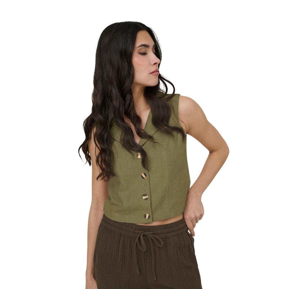 Green Cotton Waistcoat