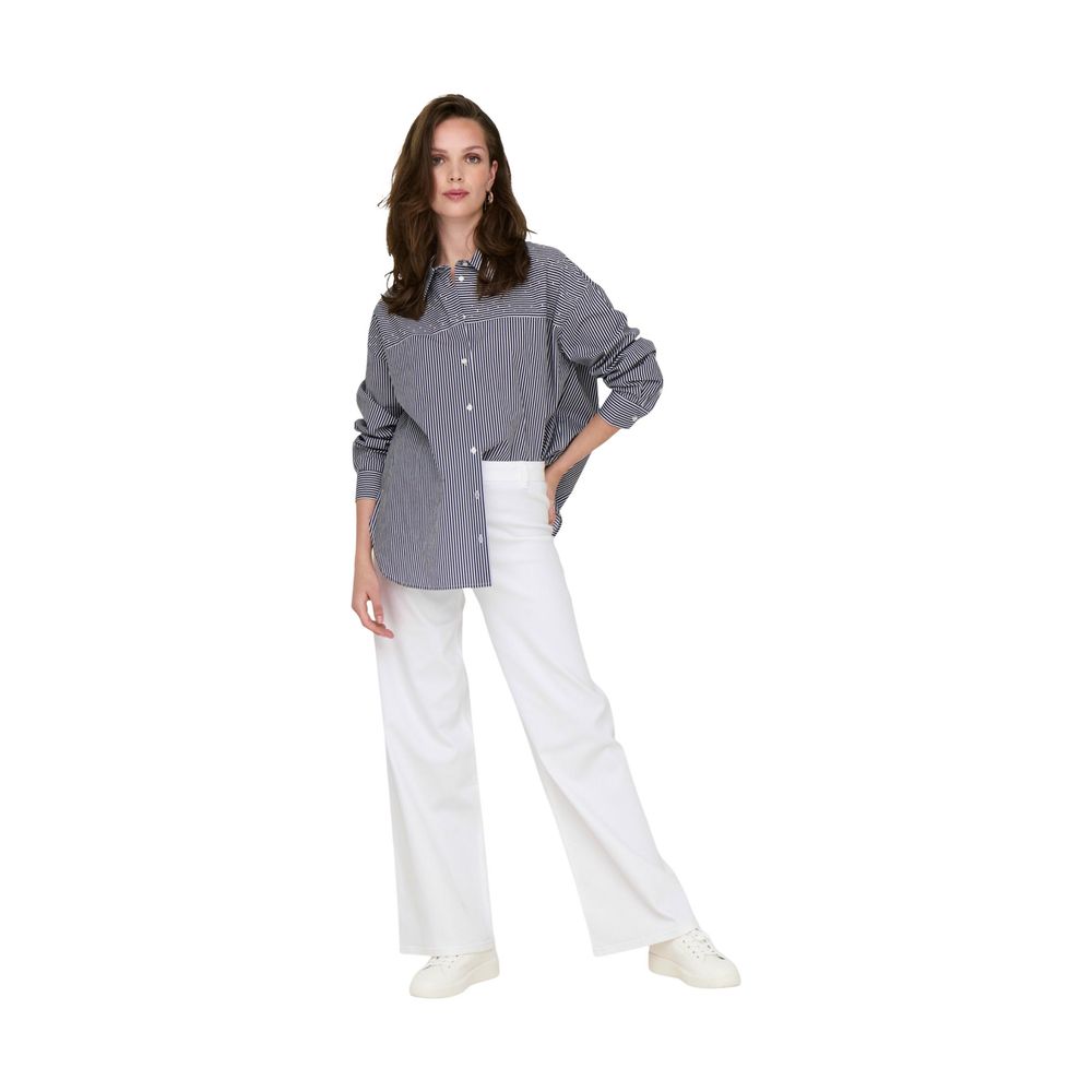 White Cotton Flared Pants