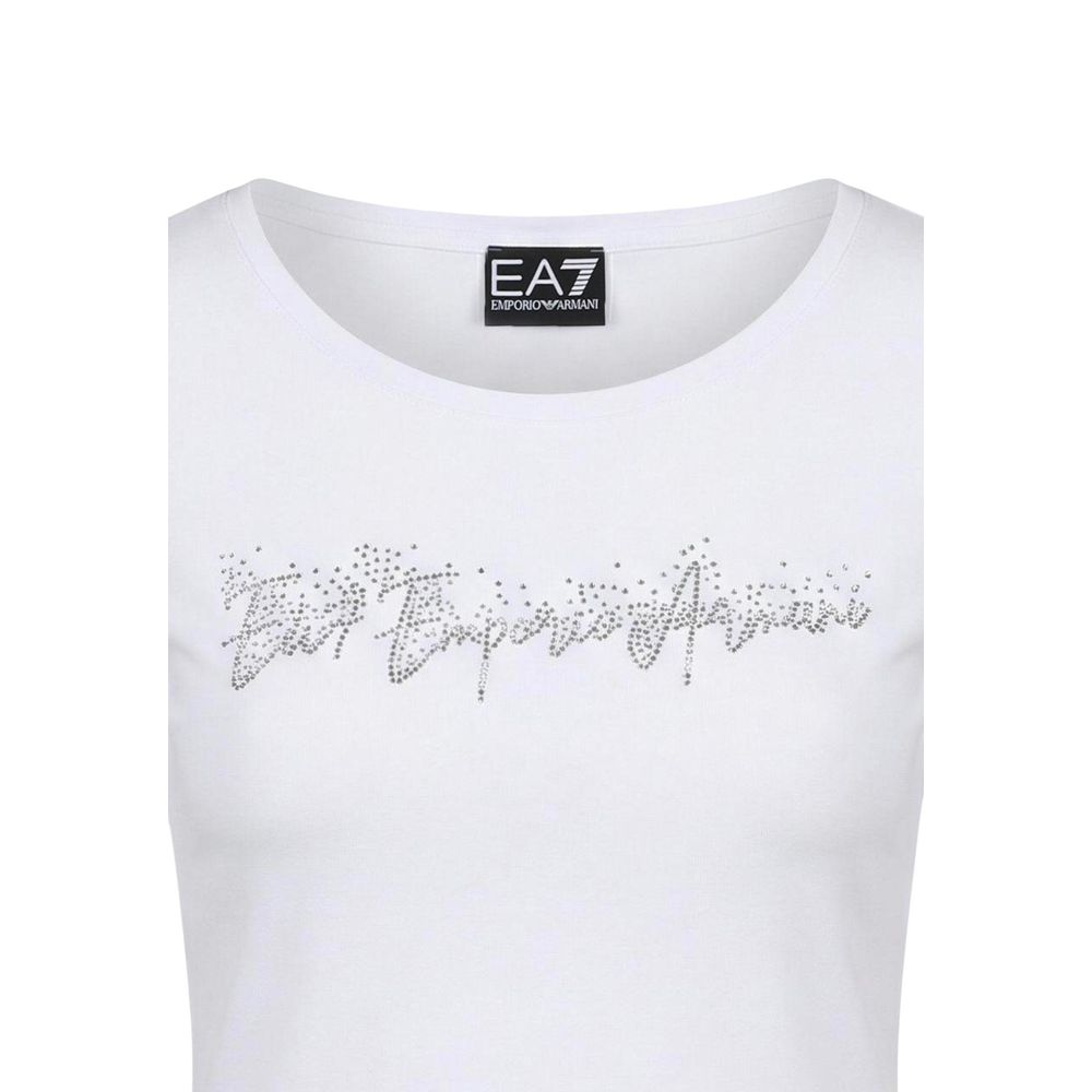 White Elastane T-Shirt
