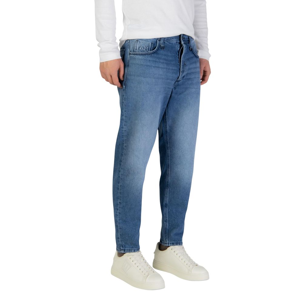 Blue Cotton Relaxed Fit Jeans