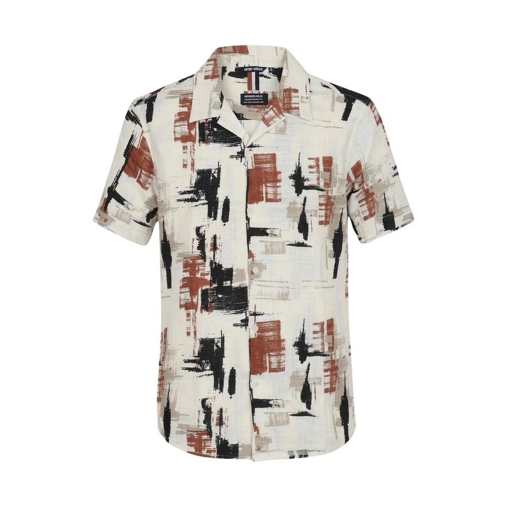 Beige Viscose Shortsleeve Shirt