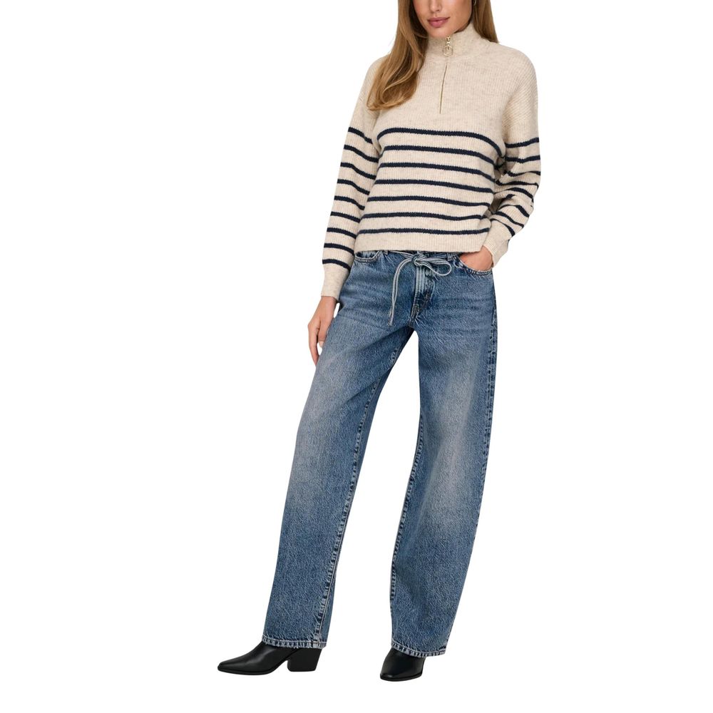 Light Blue Cotton Bootcut Jeans