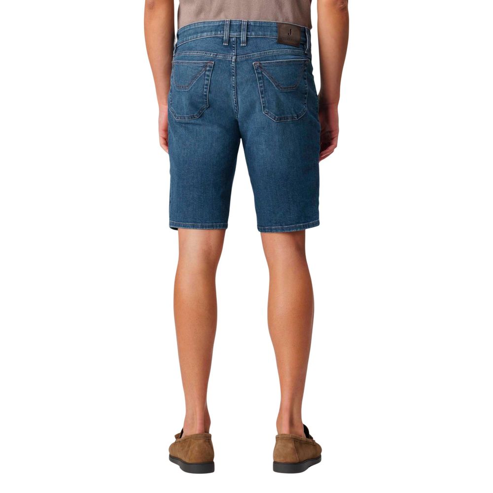Blue Recycled Cotton Bermuda Shorts