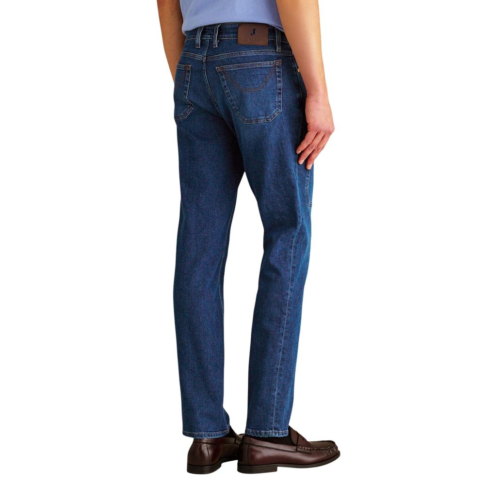 Blue Recycled Cotton Skinny Jeans
