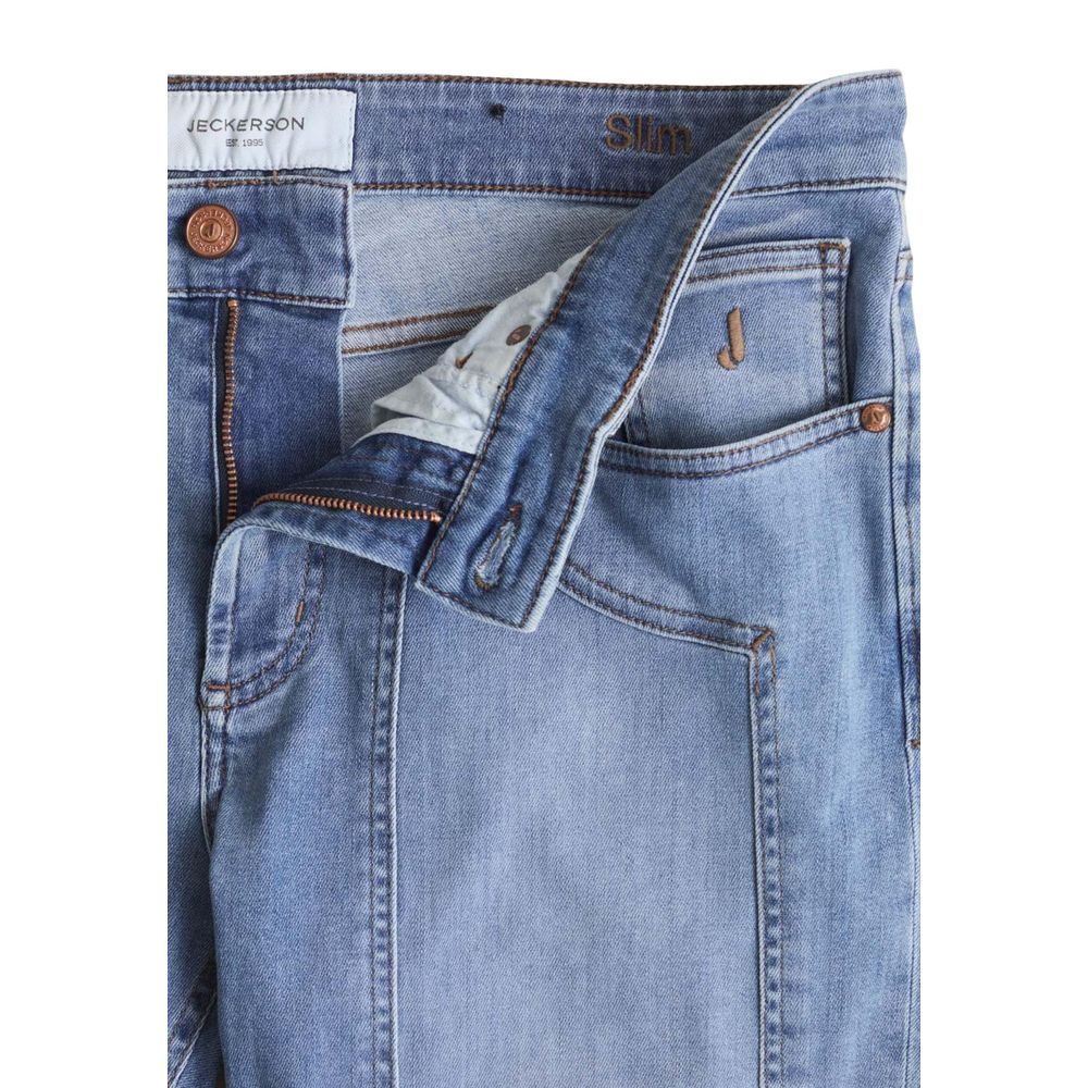 Light Blue Recycled Polyester Skinny Jeans