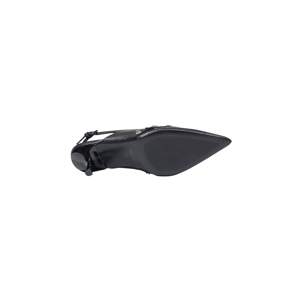 Black Synthetic High Heel Pumps