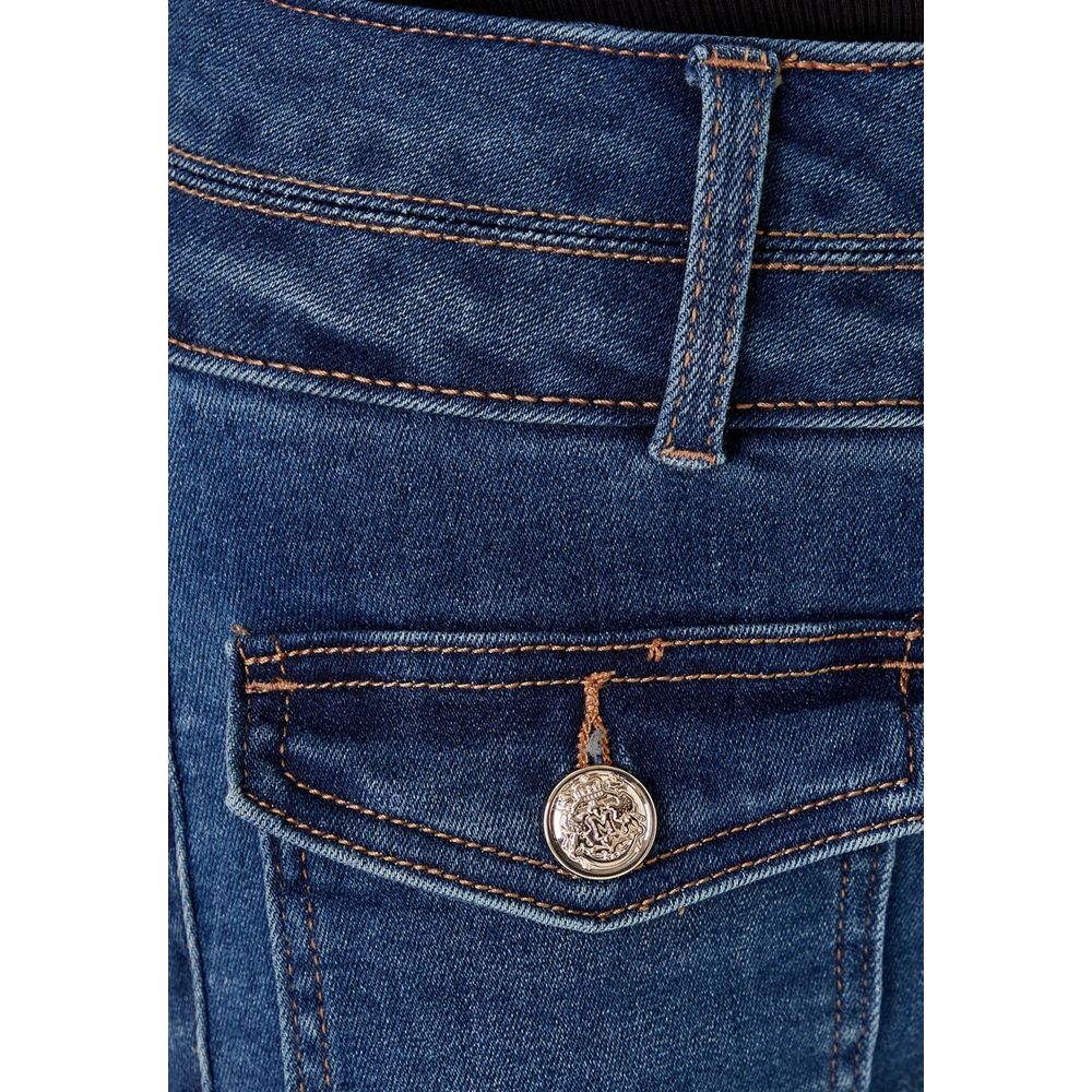 Light Blue Cotton Bootcut Jeans