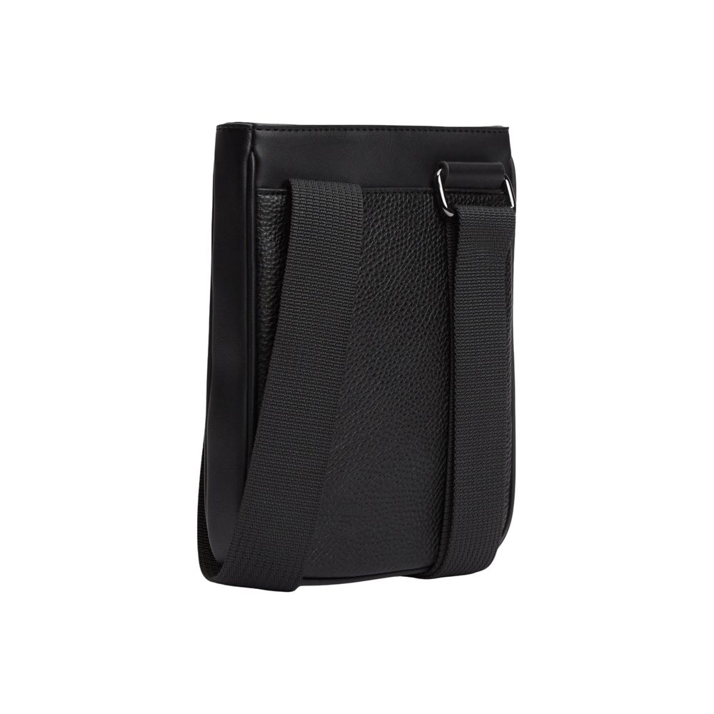 Black Polyethylene Crossbody Bag