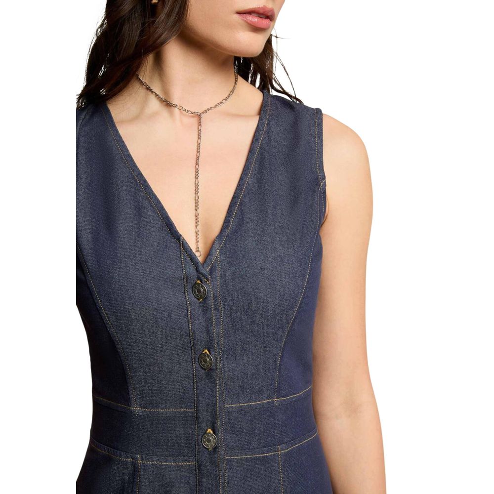 Blue Cotton Long Dress