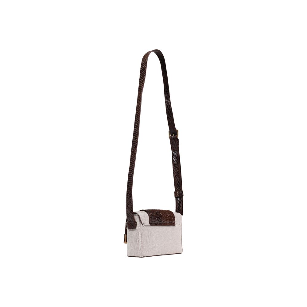 Beige Polyester Handbag